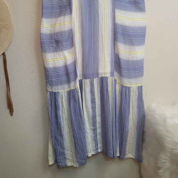 CASLON NORDSTROM STRIPE CAP SLEEVE ADJUSTABLE WAIST DRAWSTRING MAXI NEWSIZE XS - Picture 5 of 16